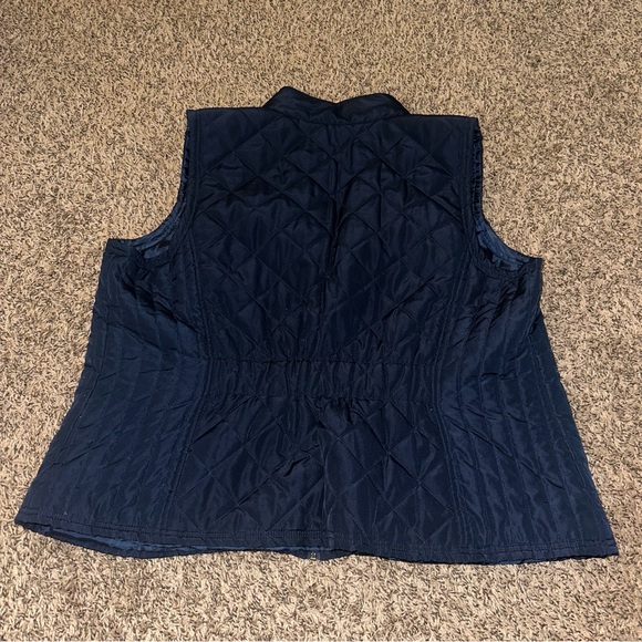 Relativity Blue Quilted Puffer Vest with Stand-Up Collar - Picture 2 of 3